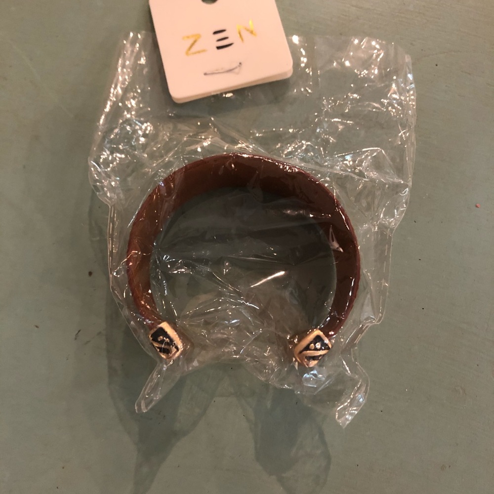 NWT brown leather cuff